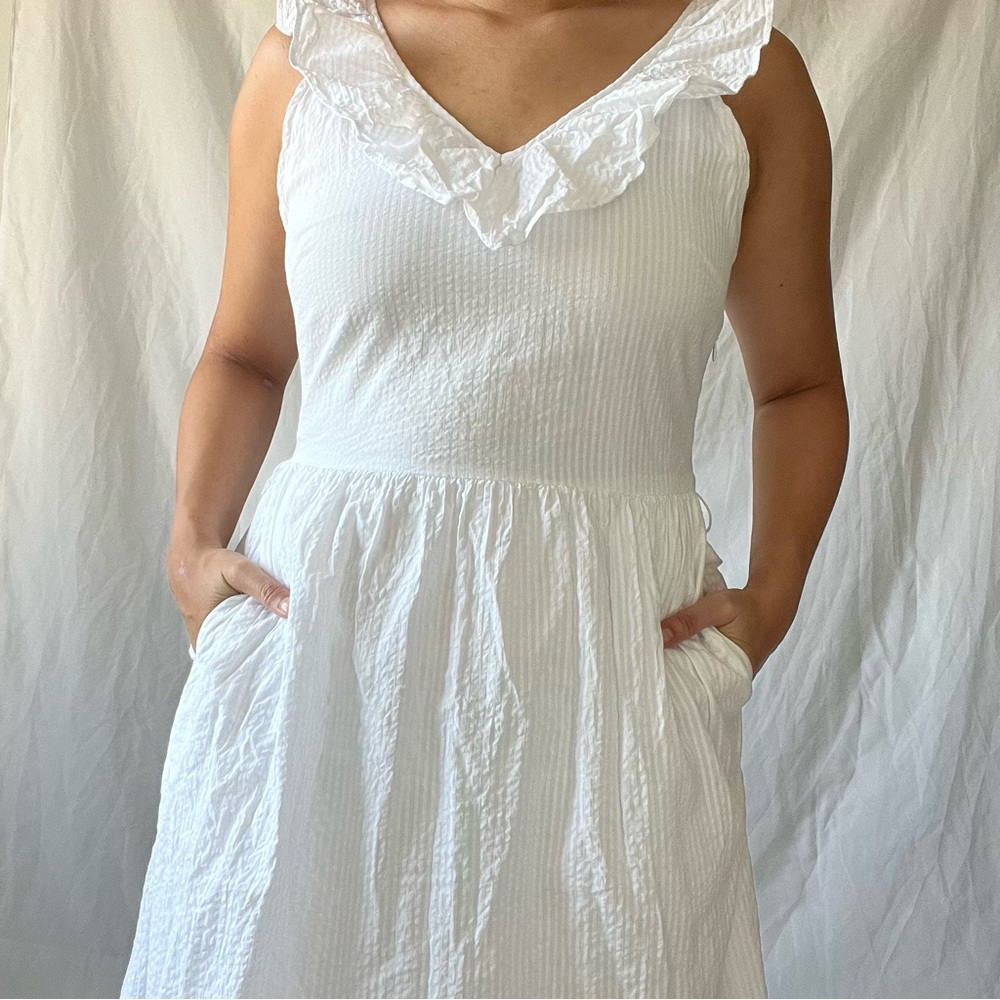 White Ruffle Dress - Picture 5 of 7